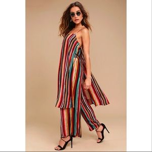 Free People Ruby Striped 2pc Pants Tank Set
